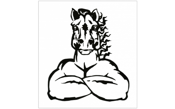 Picture of Mustang Mad Pony Decal - 26" Tall