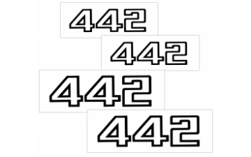 Show details for 1985-86 Oldsmobile 442 Decal Kit Names for Doors Trunk and Nose Picture of 1985-86 Oldsmobile 442 Decal Kit Names for Doors Trunk and Nose