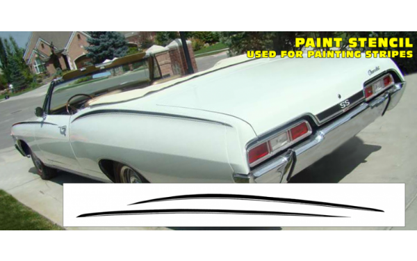 Picture of 1967 Chevy Impala SS Eyebrow Paint Stencil Kit