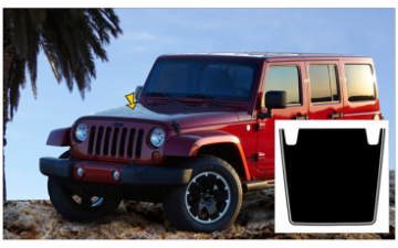 Show details for 2007-14 Jeep Wrangler Hood Blackout Decal Picture of 2007-14 Jeep Wrangler Hood Blackout Decal