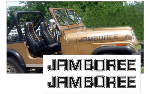 Picture of 1982 Jeep Hood Decal Lettering Kit - JAMBOREE Name