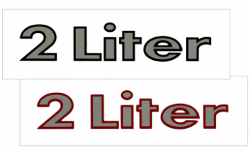 Show details for 1971-76 AMC Gremlin 2 Liter Deck Lid Decal Picture of 1971-76 AMC Gremlin 2 Liter Deck Lid Decal