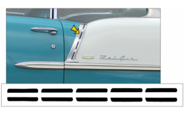Show details for 1955 Chevy Bel Air Upper Paint Divider Insert Decal Kit - 2 Door Coupe / Convertible Picture of 1955 Chevy Bel Air Upper Paint Divider Insert Decal Kit - 2 Door Coupe / Convertible