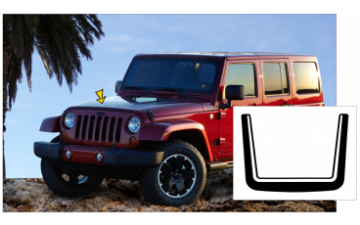 Show details for 2007-13 Jeep Wrangler - JK - RUBICON - Hood Horseshoe Decal Picture of 2007-13 Jeep Wrangler - JK - RUBICON - Hood Horseshoe Decal