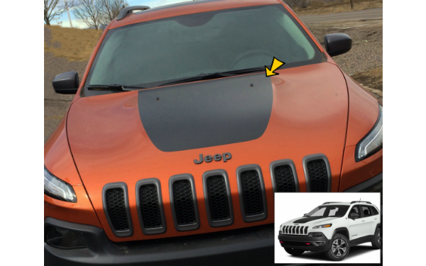 Picture of 2014-15 Jeep CHEROKEE KL Trailhawk Hood Blackout Decal