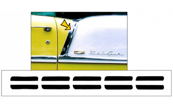 Picture of 1955 Chevy Bel Air Upper Paint Divider Insert Decal Kit - Sedan