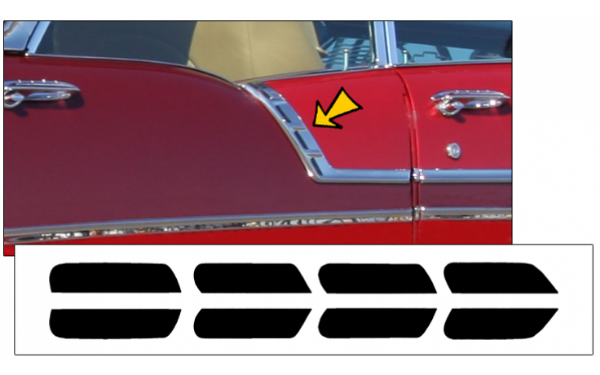 Picture of 1956 Chevy Bel Air Upper Paint Divider Insert Decal Kit - Hardtop Sports Coupe