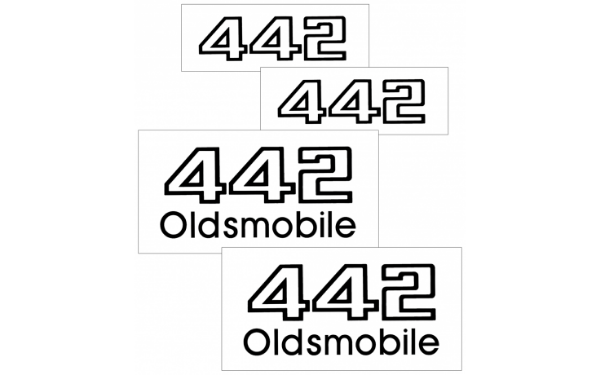 Picture of 1987 Oldsmobile 442 Decal Kit Names for Doors Trunk and Nose
