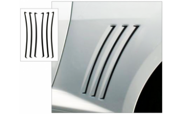 Show details for 2010-15 Camaro Sculptured Side Body Vent Decal Accents Picture of 2010-15 Camaro Sculptured Side Body Vent Decal Accents