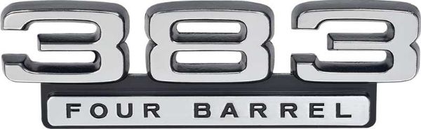 Picture of 1966-1970 B-Body E-Body 383 Four Barrel Front Fender Emblem 