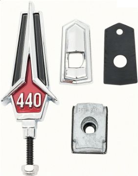 Show details for 1967 Plymouth GTX 440 Hood Ornament Assembly Emblem Picture of 1967 Plymouth GTX 440 Hood Ornament Assembly Emblem