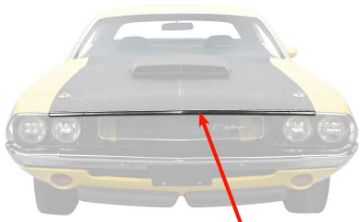 Show details for 1970 Dodge Challenger T/A Hood Lip Trim Molding Trim - 52" Picture of 1970 Dodge Challenger T/A Hood Lip Trim Molding Trim - 52"