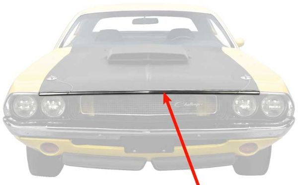 Picture of 1970 Dodge Challenger T/A Hood Lip Trim Molding 52" Long