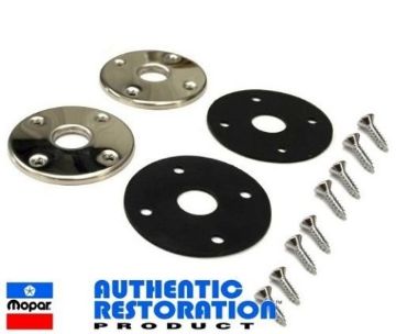 Show details for 1970-1974 E-Body Dodge Challenger Hood Pin Bezels Picture of 1970-1974 E-Body Dodge Challenger Hood Pin Bezels