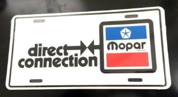 Show details for Mopar Direct Connection License Plate Picture of Mopar Direct Connection License Plate