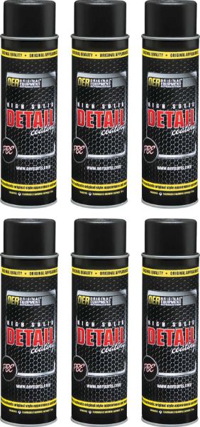 Picture of Gloss Black High Solids Detail Coating Case of 6 - 20 Oz Aerosol Cans 