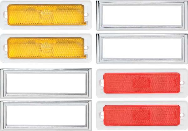 Picture of 1970-74 Nova Side Marker/Bezel Kit (Amber/Red) 