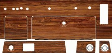 Show details for 1969 Camaro Complete 6 Piece Dash Woodgrain Kit  Picture of 1969 Camaro Complete 6 Piece Dash Woodgrain Kit
