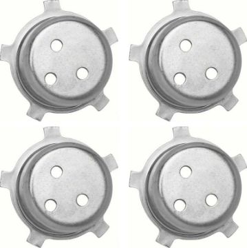 Show details for 1969-70 SS Wheel 4 Piece Ornament Retainer set  Picture of 1969-70 SS Wheel 4 Piece Ornament Retainer set