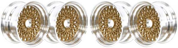 Picture of 16" X 8" GTA Alloy Wheel Set - (2) 0mm Offset & (2) 16mm Offset - Gold 