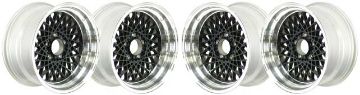 Show details for 16" X 8" GTA Alloy Wheel Set - (4) 0mm Offset - Black  Picture of 16" X 8" GTA Alloy Wheel Set - (4) 0mm Offset - Black