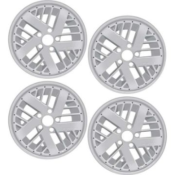 Show details for 16" X 8" Hi-Tech Deep-Dish Turbo Wheel Set - (4) 0mm Offset - Silver Insets  Picture of 16" X 8" Hi-Tech Deep-Dish Turbo Wheel Set - (4) 0mm Offset - Silver Insets