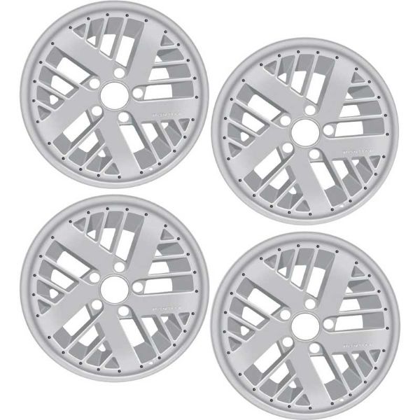 Picture of 16" X 8" Hi-Tech Deep-Dish Turbo Wheel Set - (4) 0mm Offset - Silver Insets 