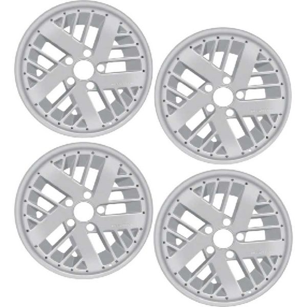 Picture of 16" X 8" Hi-Tech Deep-Dish Turbo Wheel Set - (2) 0mm & (2)16mm Offset - Silver Insets 