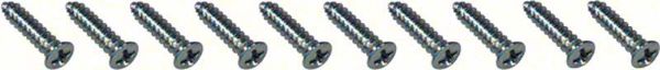 Picture of 10 Piece Chrome Phillips Oval Head # 8 X 3/4" Screw Set 