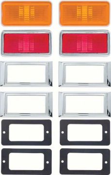 Show details for 1969 Side Marker / Bezel Lamp Kit (Amber / Red)  Picture of 1969 Side Marker / Bezel Lamp Kit (Amber / Red)