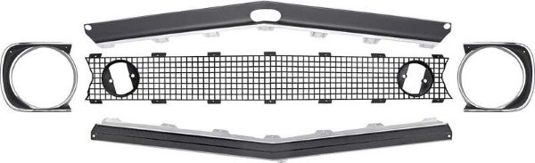 Picture of 1967 Camaro Restorer's Choice&trade; Standard Grill Kit with Headlamp Bezels 