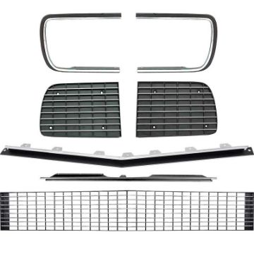 Show details for 1967-68 Camaro RS Restorer's Choice™ Grill Kit with Silver Trim / without Headlamp Bezels  Picture of 1967-68 Camaro RS Restorer's Choice™ Grill Kit with Silver Trim / without Headlamp Bezels