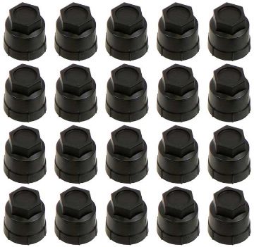 Show details for Lug Nut Caps Black - Set of 20  Picture of Lug Nut Caps Black - Set of 20