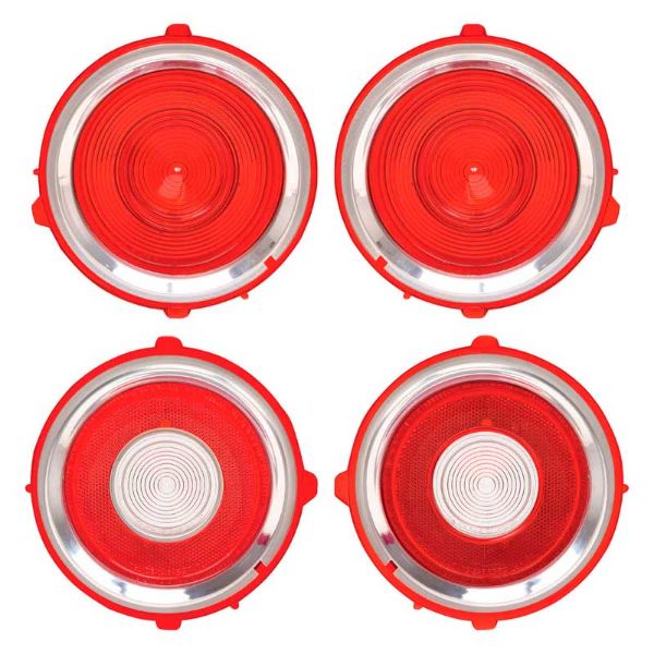 Picture of 1970-71 Camaro Standard Tail Lamp/Back Up Lens Kit without Chrome Trim Ring (1st Design) 