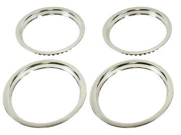 Show details for 15" Stainless Steel 1-1/2" Deep Rally Wheel Trim Ring Set For OEM Wheel Only  Picture of 15" Stainless Steel 1-1/2" Deep Rally Wheel Trim Ring Set For OEM Wheel Only