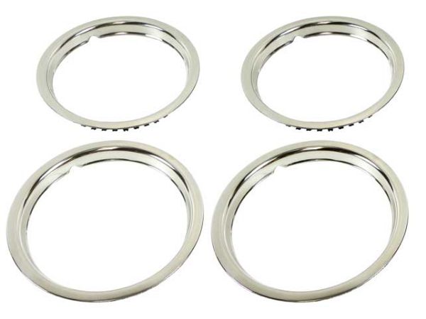 Picture of 15" Stainless Steel 1-1/2" Deep Rally Wheel Trim Ring Set For OEM Wheel Only 