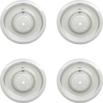 Show details for 1967 Reproduction Stainless Steel Rally Wheel Hub Cap Set  Picture of 1967 Reproduction Stainless Steel Rally Wheel Hub Cap Set