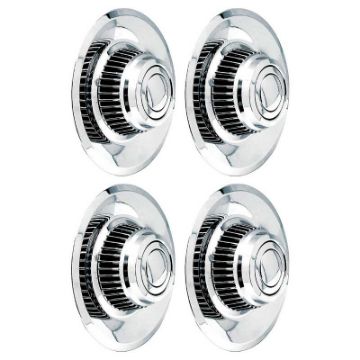 Show details for 4 Piece Short Chrome Rally Wheel Derby Cap  Picture of 4 Piece Short Chrome Rally Wheel Derby Cap