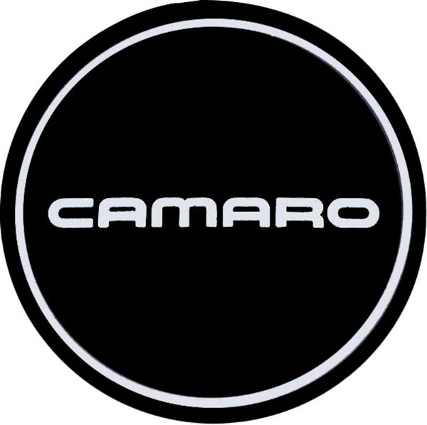 Picture of 1990 Camaro N90 Aluminum Wheel Center Cap Insert Camaro Logo Silver/Black 