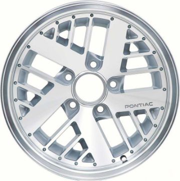 Show details for 1982-92 Firebird / Trans Am 16" X 8" Hi-Tech Deep Dish Turbo Rear Wheel With Silver Inserts  Picture of 1982-92 Firebird / Trans Am 16" X 8" Hi-Tech Deep Dish Turbo Rear Wheel With Silver Inserts