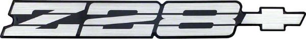 Picture of 1991-92 Camaro Z28 Silver/Black Rear Panel Emblem with Silver Bow Tie 