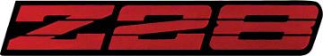 Show details for 1991-92 Camaro Z28 Bright Red Rocker Panel Emblem  Picture of 1991-92 Camaro Z28 Bright Red Rocker Panel Emblem