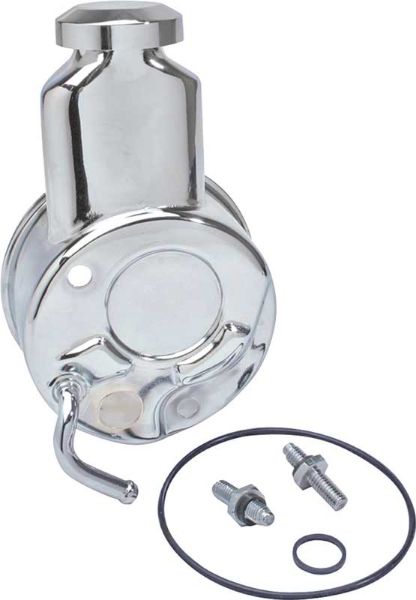 Picture of 1969 Power Steering Reservoir Small Block Long Water Pump Chrome 