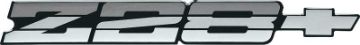 Show details for 1985-87 Camaro Z28 Gray Rear Panel Emblem with Gray Bow Tie  Picture of 1985-87 Camaro Z28 Gray Rear Panel Emblem with Gray Bow Tie