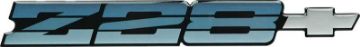 Show details for 1985 Camaro Z28 Blue Rear Panel Emblem with Silver Bow Tie  Picture of 1985 Camaro Z28 Blue Rear Panel Emblem with Silver Bow Tie