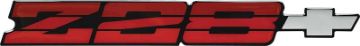 Show details for 1985-87 Camaro Z28 Dark Red Rear Panel Emblem with Silver Bow Tie  Picture of 1985-87 Camaro Z28 Dark Red Rear Panel Emblem with Silver Bow Tie