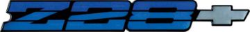 Show details for 1986-87 Camaro Z28 Blue Metallic Rear Panel Emblem with Silver Bow Tie  Picture of 1986-87 Camaro Z28 Blue Metallic Rear Panel Emblem with Silver Bow Tie