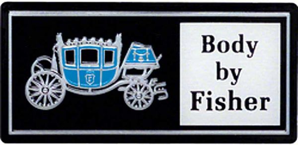 Picture of 1980-90 GM "Body By Fisher" Door Sill Plate Emblem 