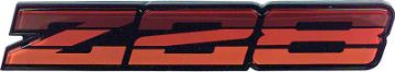 Show details for 1982-84 Camaro Z28 Red Rocker Panel Emblem  Picture of 1982-84 Camaro Z28 Red Rocker Panel Emblem