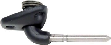 Show details for 1982-92 Camaro / Firebird without T-Top Black Sun Visor Support  Picture of 1982-92 Camaro / Firebird without T-Top Black Sun Visor Support